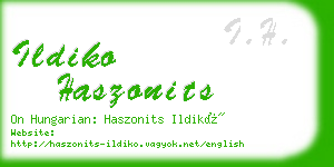 ildiko haszonits business card